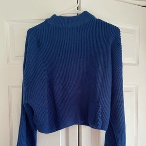 H&M cropped royal blue sweater
